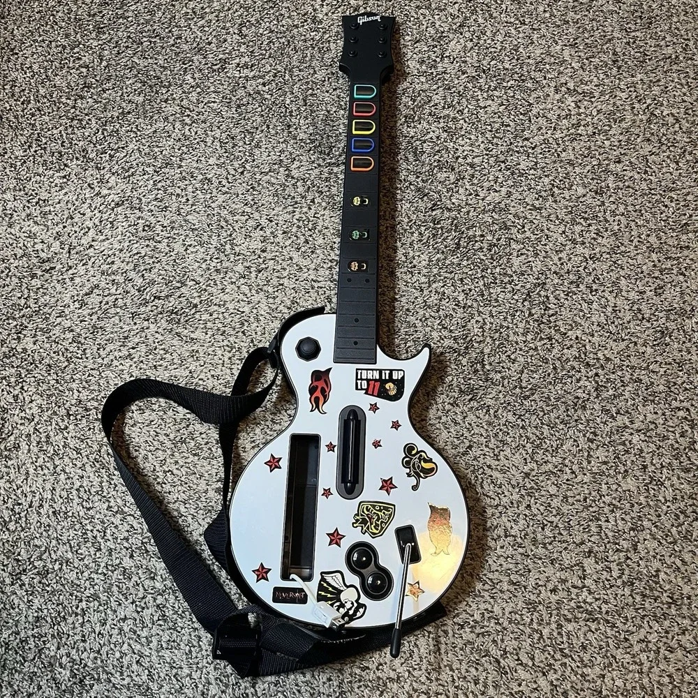 Guitar Hero Red Octane Gibson Les Paul 95125.805 Nintendo Wii Guitar Tested
